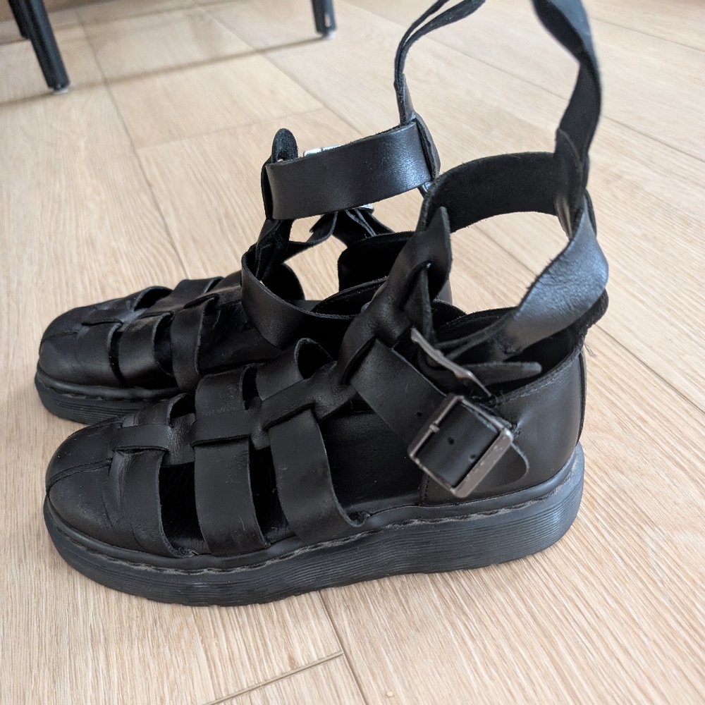 Dr. Martens Black Sandals with Buckle